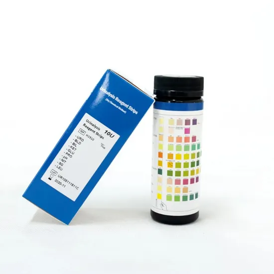 Striscia reagente per test delle urine con 10 parametri